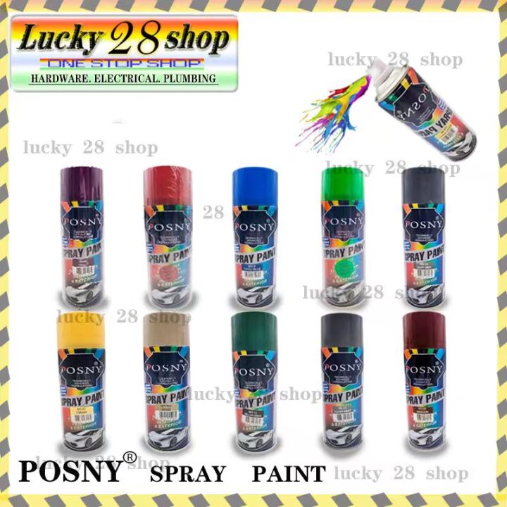 POSNY HIGH GLOSS SPRAY PAINT W/ TECHNICALLY ADVANCED FORMULATIONS 400g