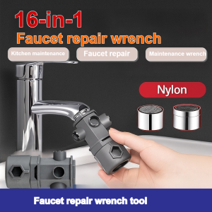 16-In-1 Kitchen And Bathroom Multifunctional Repair Wrench Faucet And Sink Installersuitable For Various Faucets