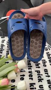 Elderly Massage Slippers For Men 2026 New Summer Indoor Home Bathroom Non-Slip Foot Acupoint Sandals For Men