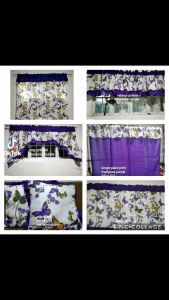 Katminmin purple mariposa design curtain
