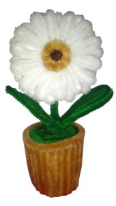 Bunga Pot Kawat Bulu Kembang Goyang Flower Pipe Cleaner Souvenir Best Seller