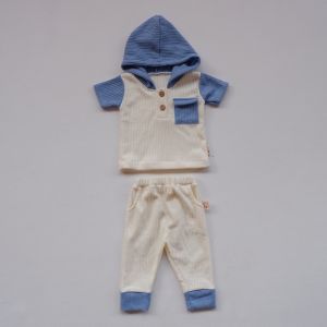 BYMAMAONTY - Gorges Premium Rajut 0-6 Tahun (Setelan Atasan Hoodie + Celana Panjang)