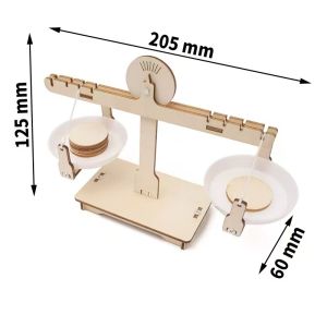 [SG Stock] Science Toys DIY STEM Kit Balance Scales Wooden Craft Kids Educational Assemble Experiment Goodie Bag Gift