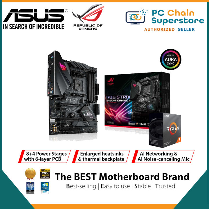 AMD Ryzen 5 3600 Processor + ASUS ROG STRIX B450-F Gaming II AM4