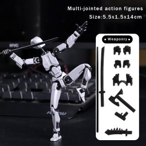 Ready Stock Lucky 13 Multi-joint Movable Figure 3D Movable Robot Action Figure Lucky 13 Model Children Toys Dummy 13 Action Figure Assembly Toys Decompression Toys gift