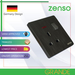 [SIRIM] ZENSO Switch-Grande Series(Hairline Black)Frameless Switch & Sockets Suis Rumah Lampu