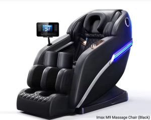 Imax M9 Fixed Massage Chair LCD Touch Screen Full Body Massage with Knee Heating Zero Gravity Function w/ AI Voice Control and Central Control Knob System w/ U Pillow Massage