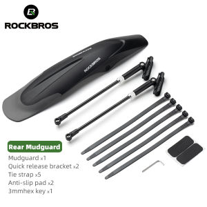 ROCKBROS Chắn bùn xe đạp Nhôm Hợp Kim Phát Hành Nhanh Chóng MTB 26 27.5 29 Inches Phổ Chắn Bùn hoàn toàn không thấm nước Chắn bùn xe đạp Rắn Bền CóThể Tháo Rời Chắn bùn