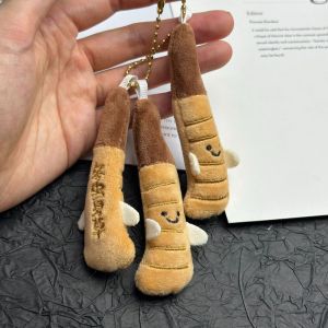 SIMPLETEN Cartoon Plant Plush Doll Keychain Multicolor Traditional Cute Keyrings Creative Design Beads Chain Bag ornament Pendant Hanging Pendant