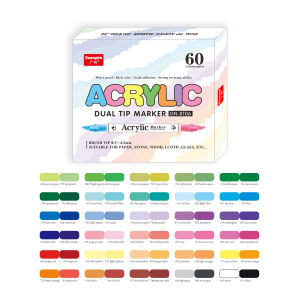 168 Colors Dual-tip Acrylic Paint Markers Brush Tip Water Based Acrylic Markers with Automatic Ink Control System Waterproof Acrylic Paint Pens for Rock Painting Wood Fabric Egg Christmas Gift
