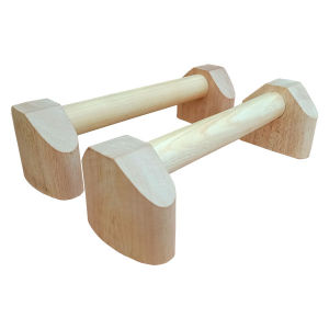 Parallettes Push Up Bar Kayu - Alat Bantu Olahraga Push Up dengan Nyaman - Kayu Seru