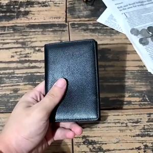 Durable Real Leather Card Holder Mens VIP Credit Cards Wallet Slim Business Card Keys Earphone Storage Small Purse