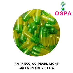1000pcs Size 00 Pearl Light Green/Pearl Yellow OSPA High Quality Empty Gelatin Capsule