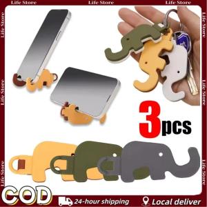 Foldable Elephant Shaped Phone Holder Keychain Portable Travel Phone Fixed Stand Desktop PhoneHolder
