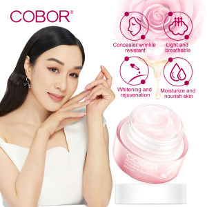 COBOR 50g 1bottle Flower Essence Moisturizing Cream Desert Rose Tone Up Cream Anti-oxidation Anti-aging Fades Wrinkles Firming Lifting Balancing Whitening Deep Hydration Moisturizing Lotion For Face And Body With Vitamin C Nicotinamide