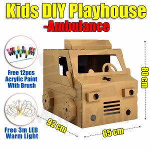 Ambulance 3D DIY Cardboard Toy House For Kids Fun | DIY Craft For Kids | Kids Toy House | DIY Cardboard House | Cardboard Playhouse For Kids | Playhouse For Kids | Children Carton Toy Playhouse | 3D DIY Doodle House For Kids | Childrens Hand Assembly Mo
