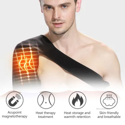Adjustable Heated Shoulder Wrap Brace Sports Compression Shoulder Straps for Rotator Cuff Frozen Shoulder JS-048-PH