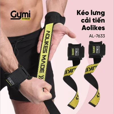 [HCM] [1 Đôi] Dây Kéo Lưng Cải Tiến Aolikes AL-7633 | Quấn Cổ Tay Nâng Tạ Đu Xà Tập Gym Chính Hãng - AL7633