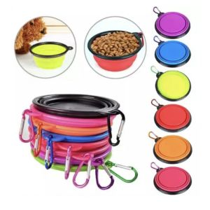 silicone pet bowl lipat mangkok karet tebal tempat makan minum hewan anjing kucing aksesoris SH J19