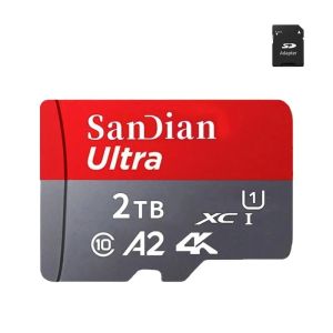 ShanDian Original Micro TF SD Card 2TB Class10 U3 Storage Card High Speed Mini SD Card For Mobile Phones Cameras Cars