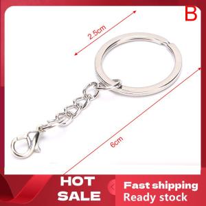 🚚【Local Express Delivery】🚚 10Pcs Set Polished Silver Keyring Split Ring Short Keyring DIY Making Keychains