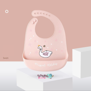 [KARAKTERKU] Premium Baby Bibs Silikon BPA Free Waterproof MPASI Celemek Makan Bayi Feeding Silicone Slabber Bib