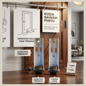 Roda Penopang Sliding Bawah Pintu Penyangga Meja Kursi Lemari Pagar Stainless Steel