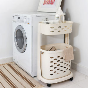 Algo 2 Tier Multi-Purpose Laundry Basket with Wheels [SG Stock]