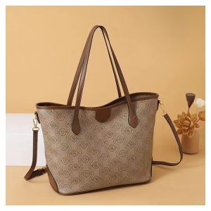 Tas Tote Wanita Import Kulit Pu Ada Resleting Tas Bahu Cewek Khaki Tas Tenteng Wanita Import 222311 2231