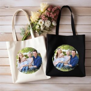 Personalized Photo Tote Bag: Personalized Family Gift