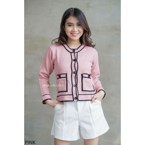 JANE COLLECTION || Outerwear Cardigan Wanita Kardigan Rajut Kancing Lengan Panjang Jennie Blackpink Cardigan [ Hitam Cream Pink Olive Army Putih ]