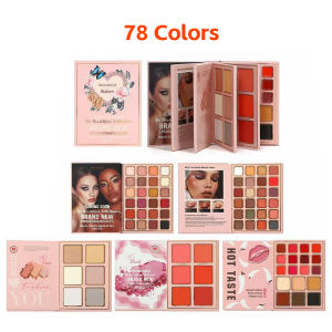 🔥New🔥67 Colors Eye Shadow Plate Eye Shadow Book Book Multifunctional Matte Pearl Lipstick Powder Blusher Highlight Concealer