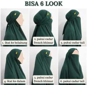 Mukena Dewasa Multifungsi 2 in 1 Set French Khimar Cadar Niqab baju Setelan Haji Dan Umroh
