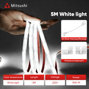 Fyseus by Mitsushi 10M Led Light Strips with Adhesive Waterproof White/Warm Light with Flexible Light Strip for DIY Room Wall Car Motorcycle Decorative