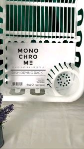 TECHNOPLAST Monochrome Dish Drying Rack | Rak Piring Dapur Serbaguna