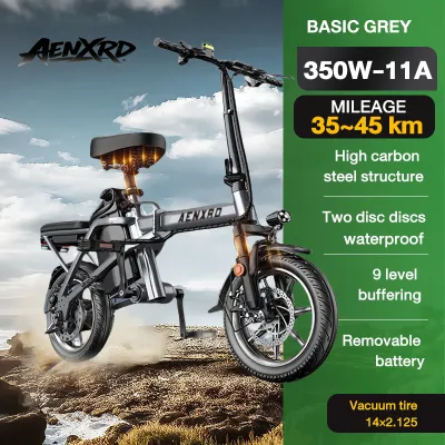 AENXRD Electric Bike 48V20A 500W Folding Bike Lithium Battery Lightweight E Bike Recovery Adults Bicycle