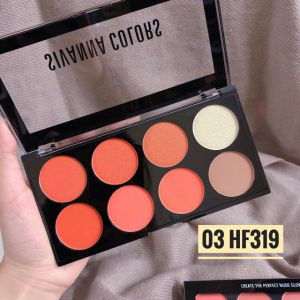 Bảng Phấn Mắt Má Hồng Và Tạo Khối Highlight 8 Ô Sivanna Colors Ultra Blush Palette HF319 16g ( MÃ 74)
