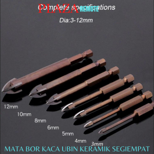 MATA BOR TOMBAK KERAMIK KACA MARMER GRANIT POSELEN SEGITIGA ALLOY