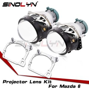 For Hella 3R G5 Headlight Lenses For Mazda 6 Bi-xenon HID Projector Lens Frame Adapter Replace Car Lights Accessories Retrofit