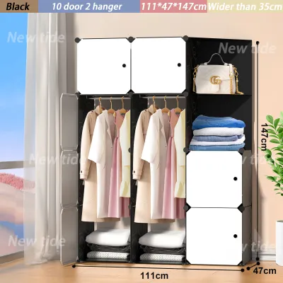 Clothes Cabinet Clothes Organizer Plastic Wardrobe Bedroom Storage Stackable Multipurpose Easy Assembly organizer storage