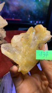 Đá thạch anh vàng Citrine tự nhiên phong thủy năng lượng vũ trụ mạnh thanh tẩy thiền định mã 434