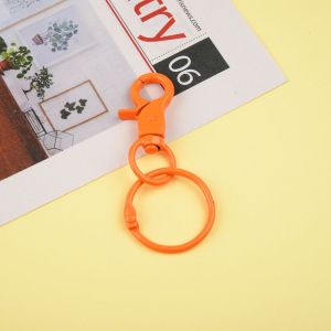 SHIHENG Candy Color Lobster Clasp Hooks Snap Buckle Hooks Keyring Clip Hook Jewelry DIY Buckle Connector DIY Crafts Metal Spring Clasp for Keychain Craft Lovers
