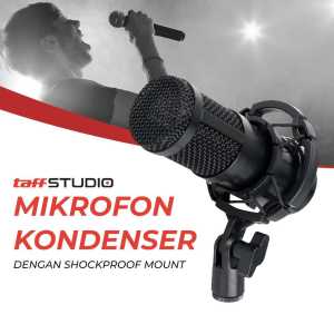COD TaffSTUDIO Mikrofon Kondenser Studio Mic XLR with Shockproof Mount - BM-800 / mikrofon youtuber vlog suara jernih menarik keren klasik tren viral konten karaoke rekaman podcast paling di cari menangkap suara bising live streaming anti getar terbaik