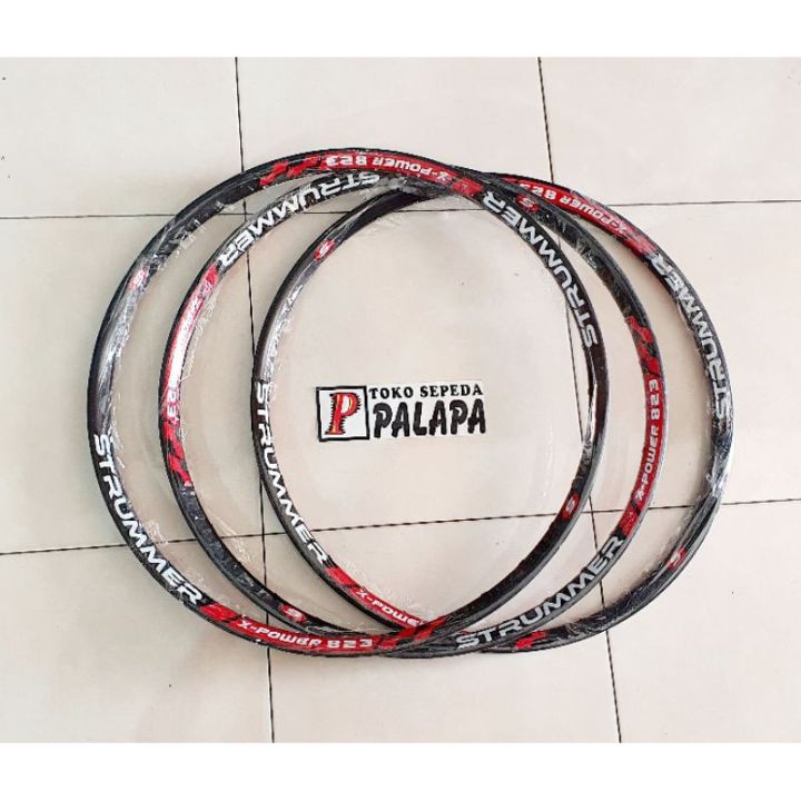 Strummer Harga Wheelset VELG STRUMMER X-POWER 823 SEPEDA RIMS