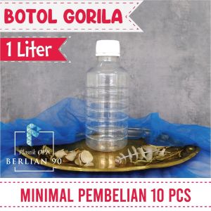 Botol Chemical Tebal 1000 ml isi 20 Pcs / Botol Minum Plastik 1000 Ml Botol Minum Bentuk Oli/Botol Jus/Kopi/Susu Botol Vitamin Burung