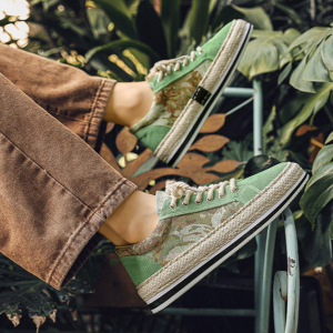 Mens Cotton Linen Soft Bottom Board Shoes Canvas Mens Spring Work Casual Work Model Flat