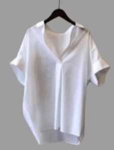 Blus Rayon Twill V-Neck Gaya Korea - Fashion Wanita Kekinian