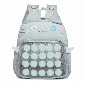 Cute Cat Backpack Women Nylon Japanese Style Casual Fashion Transparent Ita Bag Large Capacity Female Aesthetic Backpacks bolsa H260729