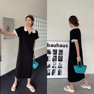 D11244 Friday Contrast Collar Knit Dress