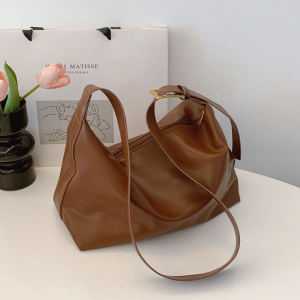 TB BAG #4036 FASHION GENUINE LEATHER ELEGANT PLAIN SLING SHOULDER BAG FOR WOMEN